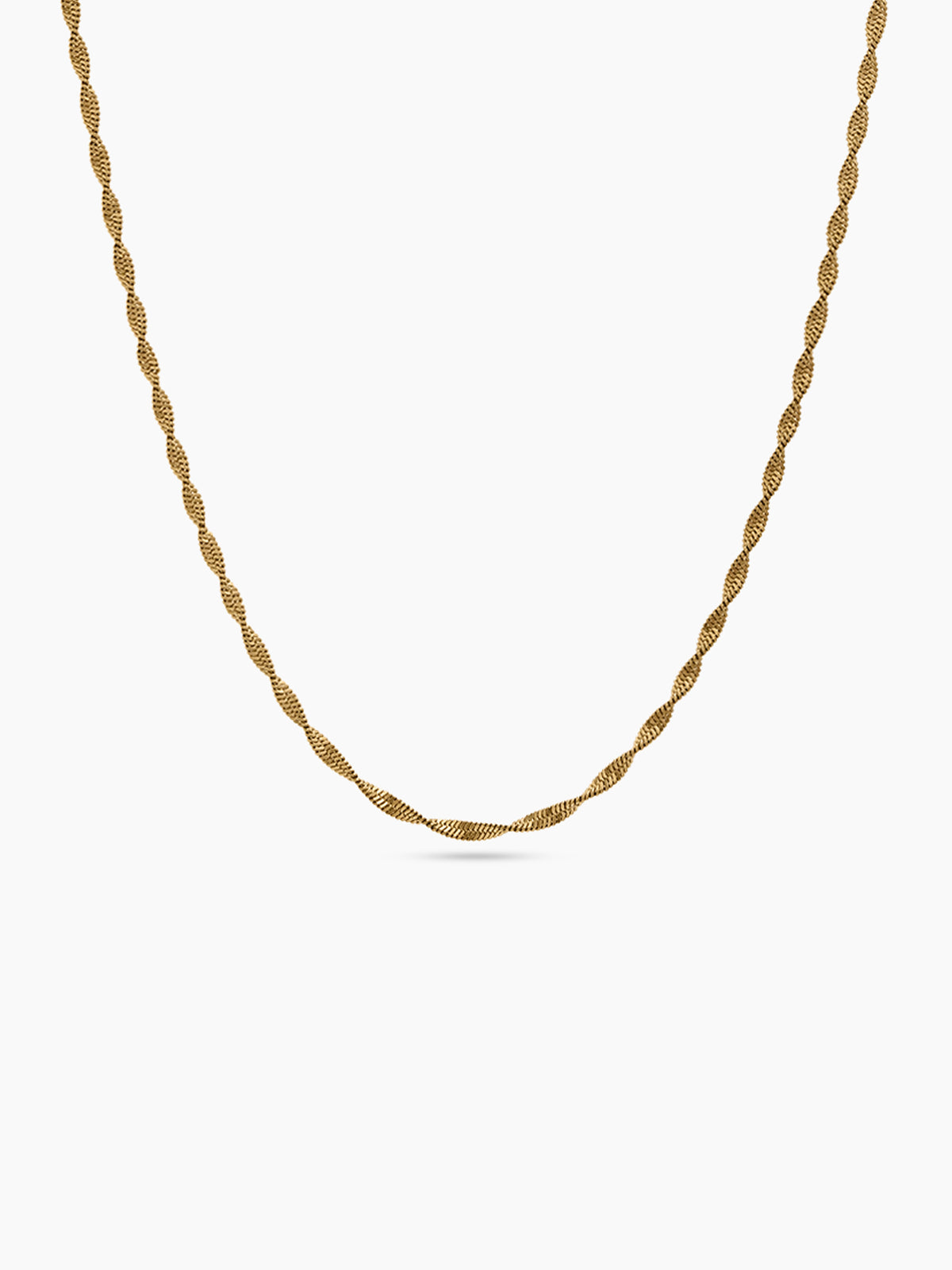 Zeus Twisted 18K Gold Plated Women's Chain