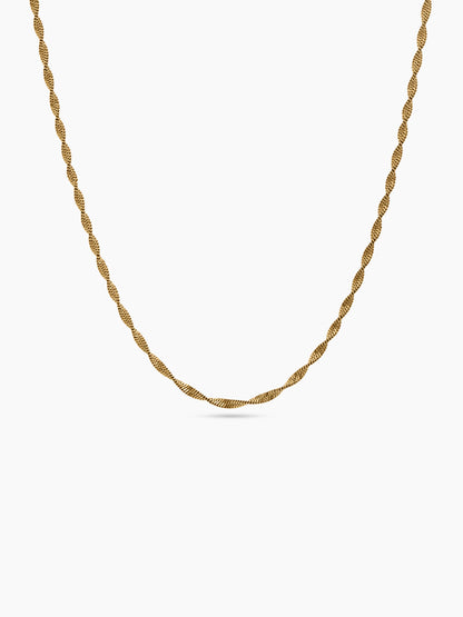 Zeus Twisted 18K Gold Plated Women's Chain