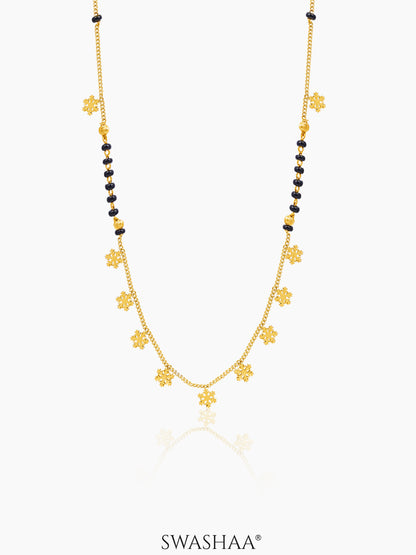 Ziva Snowflake Charms 18K Gold Plated Mangalsutra