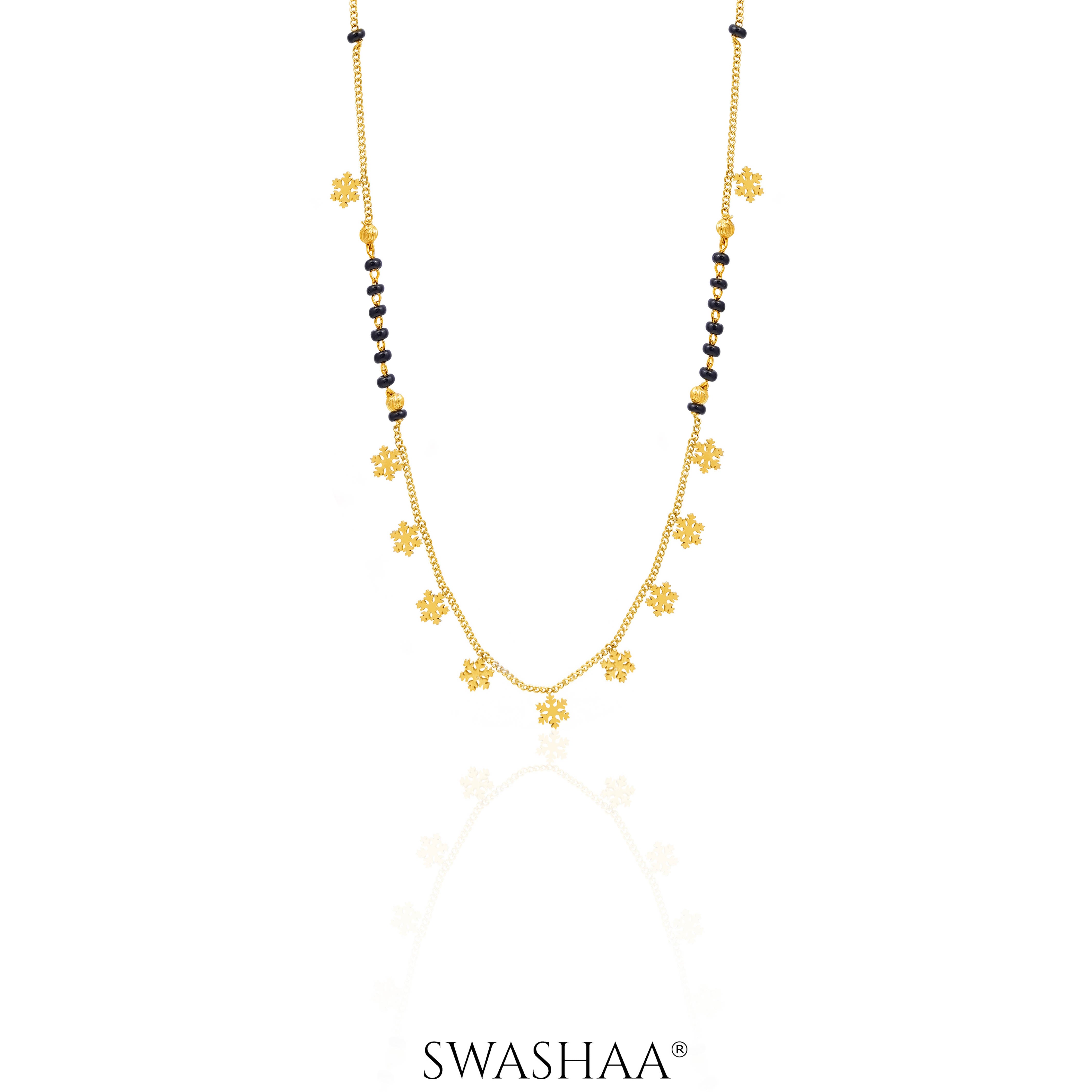 Ziva Snowflake 18K Gold Plated Mangalsutra