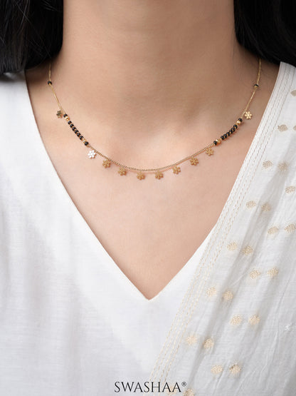 Ziva Snowflake Charms 18K Gold Plated Mangalsutra