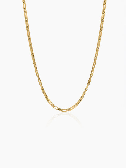 Zoky Rectangular Link 18K Gold Plated Men's Chain