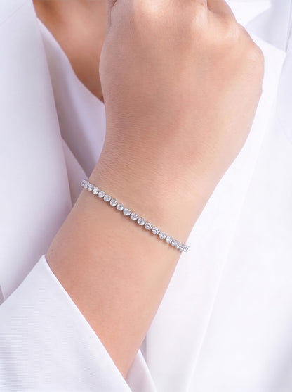 Zorin Diamond Tennis Silver Women's Bracelet