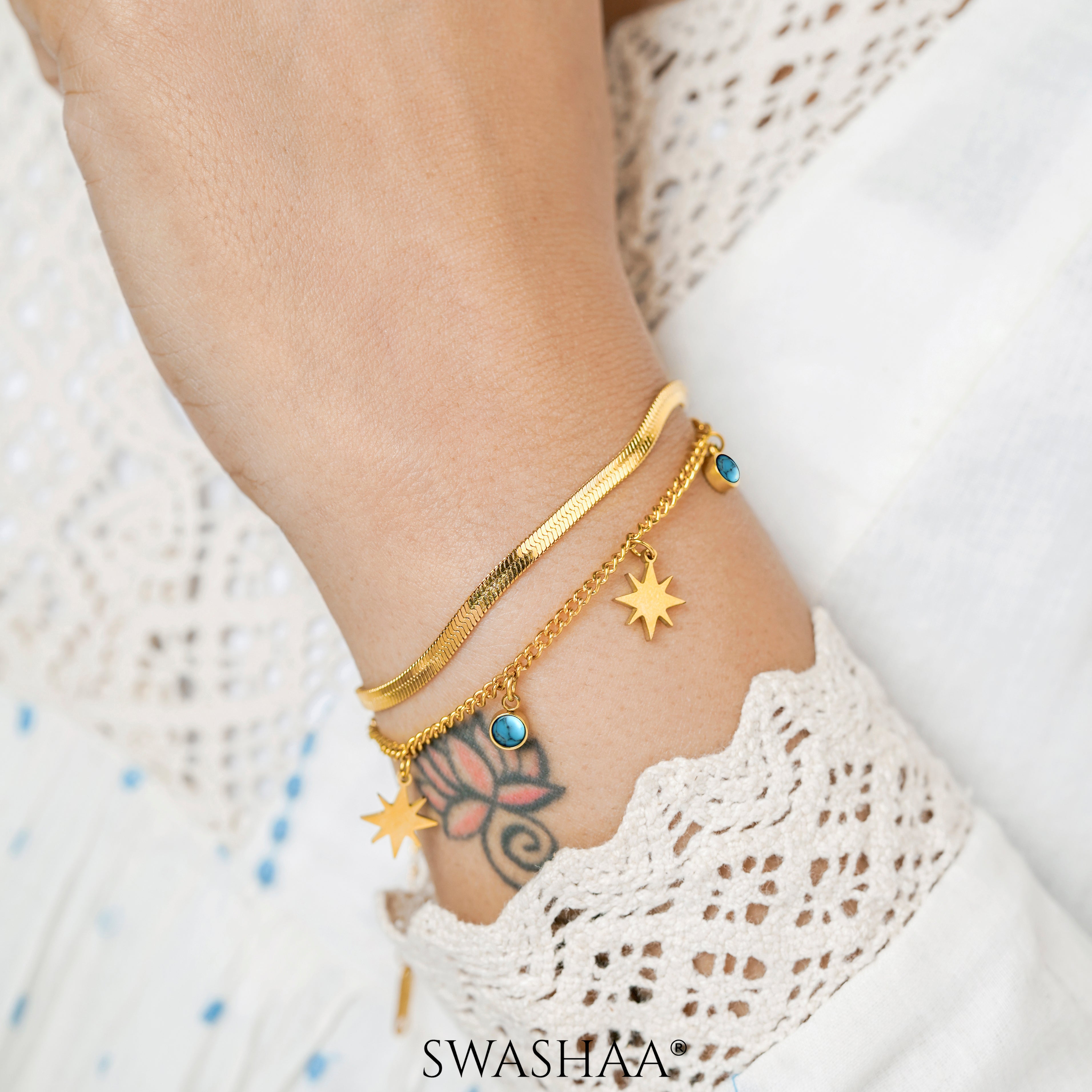 Zoya Star 18K Gold Plated Bracelet