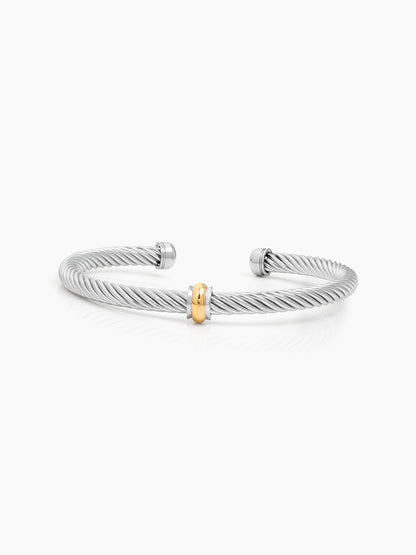 Zubin Wired Silver - 18K Gold Plated Men's Barcelet