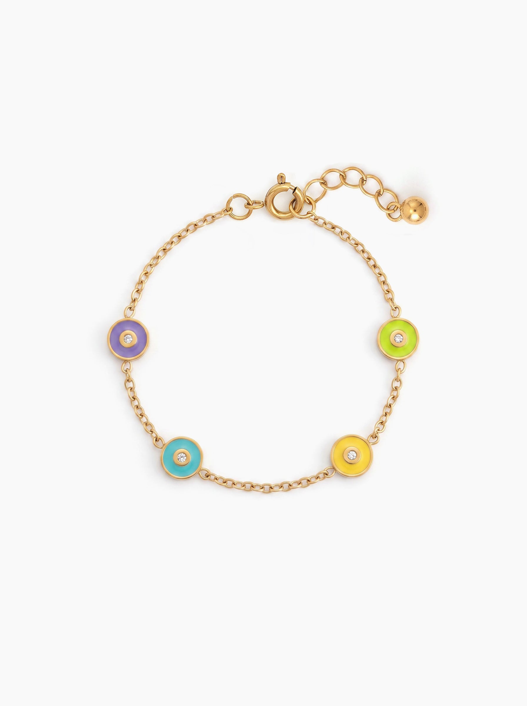 Zuzu Colorburst Diamond 18K Gold Plated Kid's Bracelets