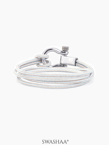 Caius Multi-Wrap Grey Men's Rope Bracelet