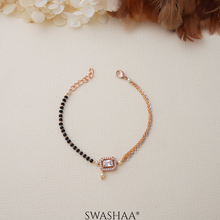 Dharana Rosegold Plated Mangalsutra Bracelet