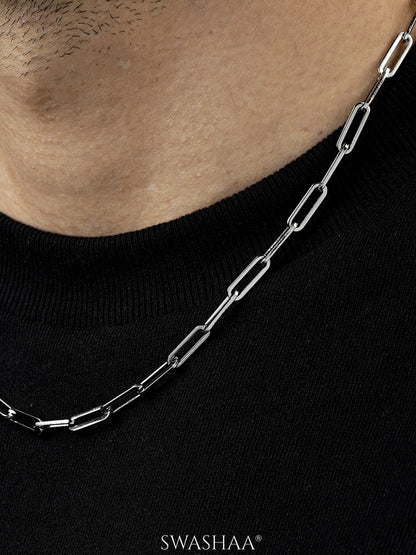 Kelvin Box Link Silver Men's Chain