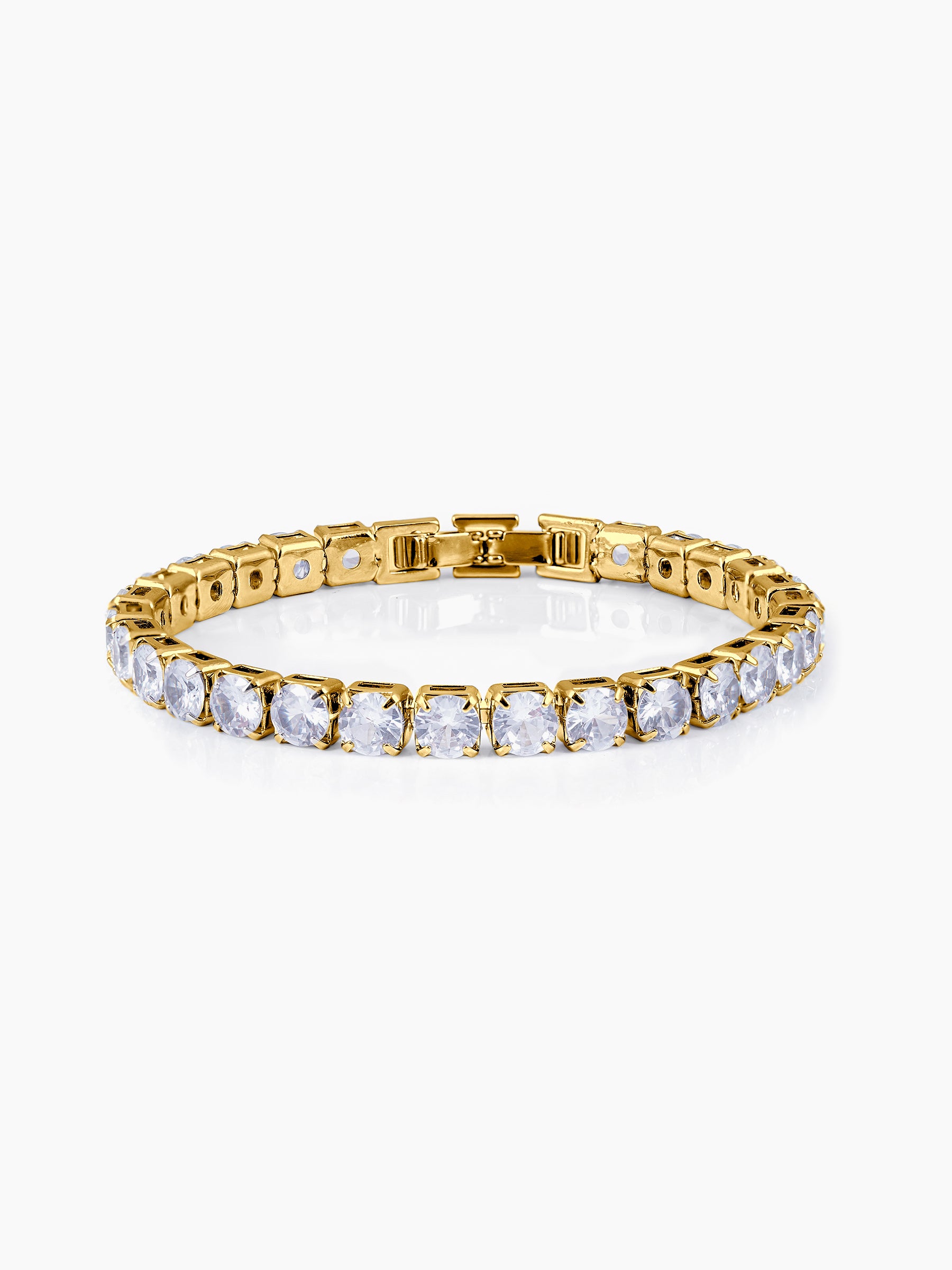 Orion Diamonds White 18K Gold Plated Men's Tennis Bracelet