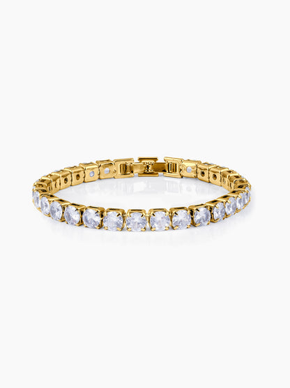 Orion Diamonds White 18K Gold Plated Men's Tennis Bracelet
