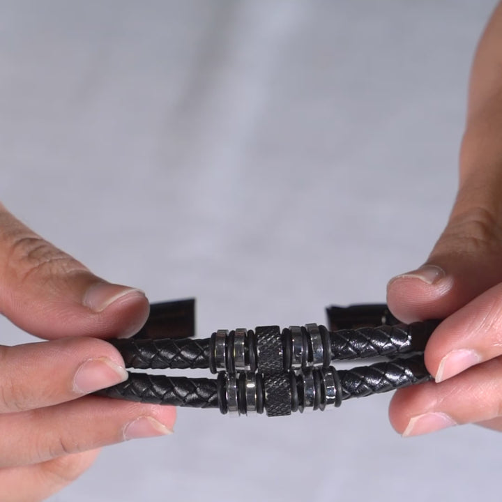 Maverick Men's Leather Bracelet