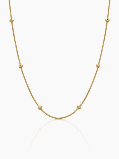 Veya Silhouette Beaded 18K Gold Plated Women's Chain