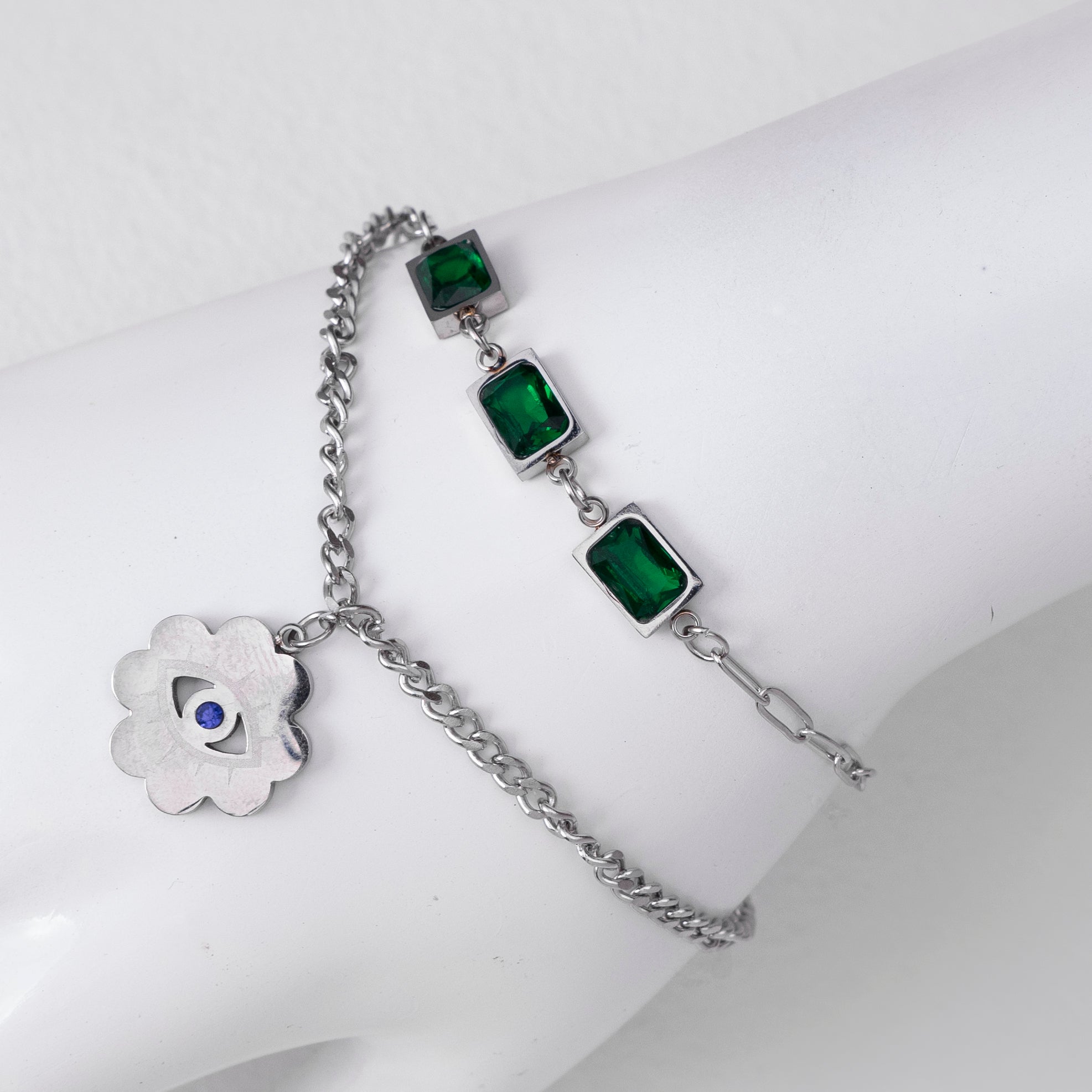 Buy brd jewelry 925 Sterling Silver Emerald Vine Bracelet I Leaf Bracelet I  Green Stone Bracelet I Silver Bracelet For Women and Girls at Amazon.in