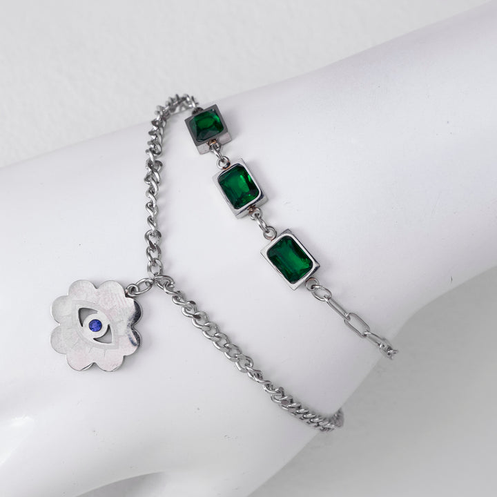 Maci Emerald Bracelet - Swashaa