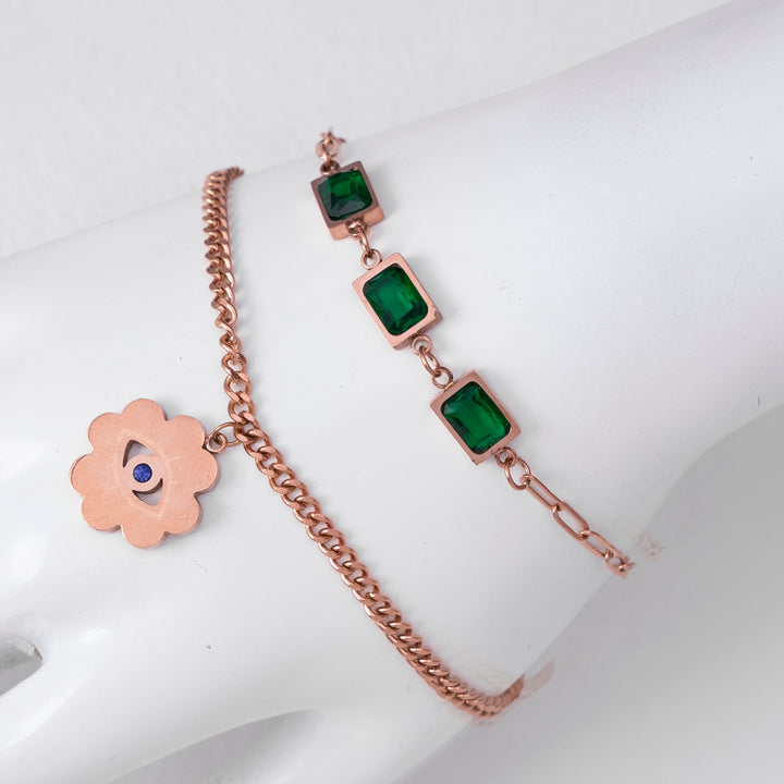 Maci Emerald Bracelet - Swashaa