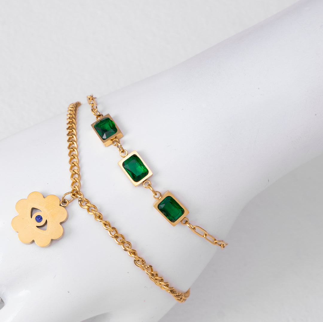 Maci Emerald Bracelet - Swashaa