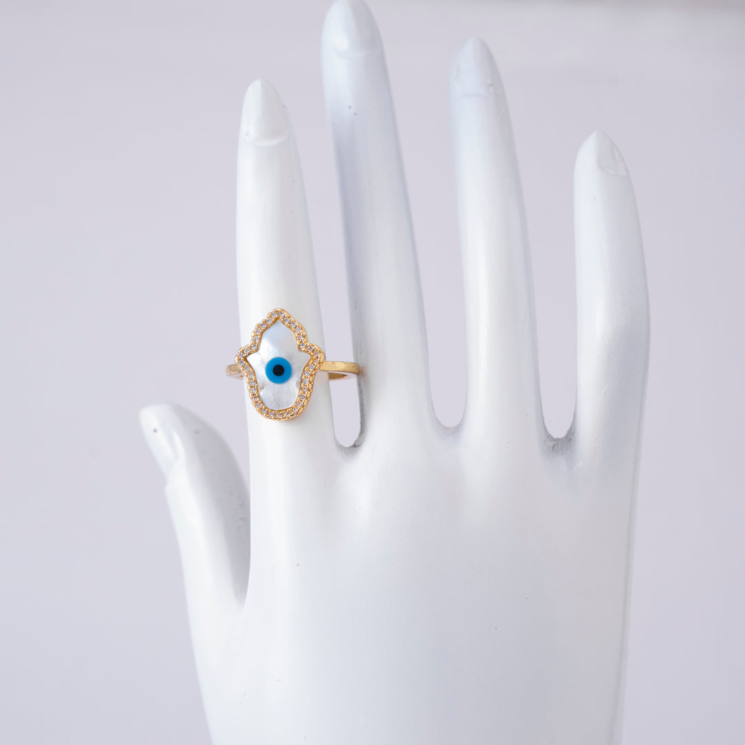 Hamsa Diamond Ring - Swashaa