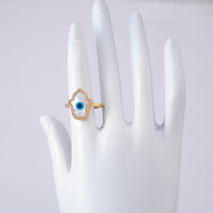 Hamsa Diamond Ring - Swashaa