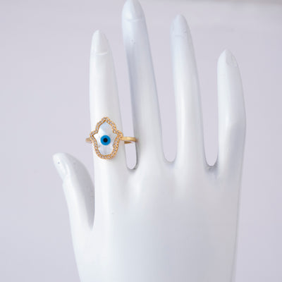 Hamsa Diamond Ring - Swashaa