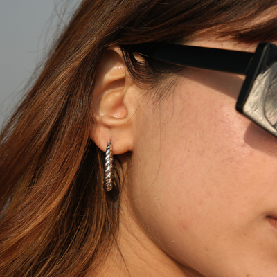 Agnis Hoops Earrings - Swashaa