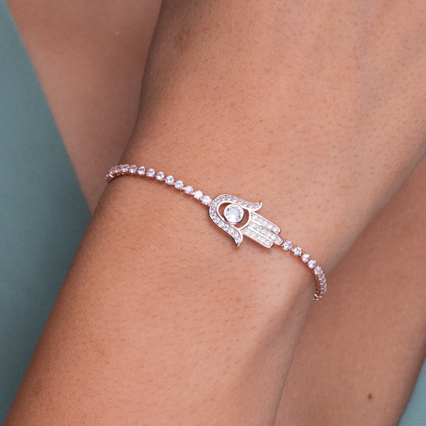 Crystal Hamsa Bracelet - Swashaa