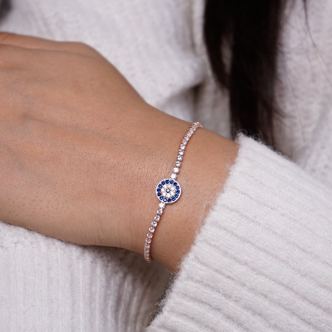 Evil Wheel Diamond Bracelet - Swashaa