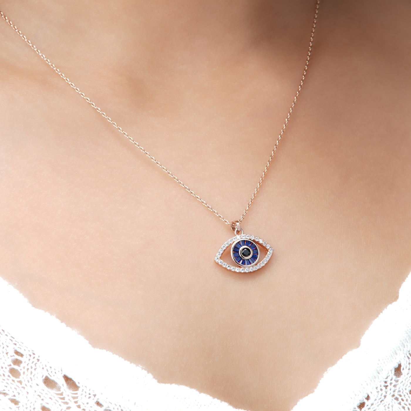 Fire & Ice Evil Eye Necklace - Swashaa