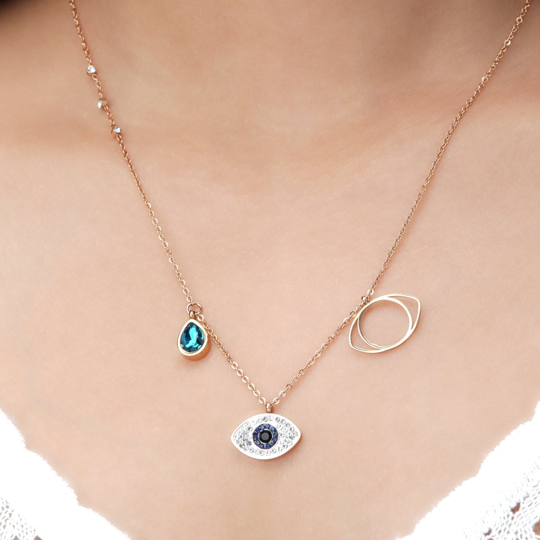 Evil Eye Pendant | Buy Online Evil Eye Black Thread Chain Pendant