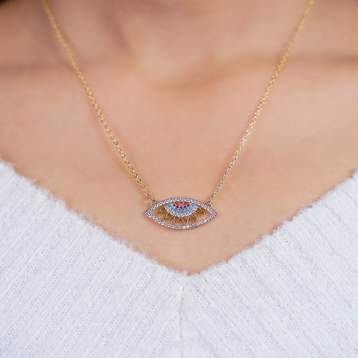 Candella Evil Eye Necklace - Swashaa