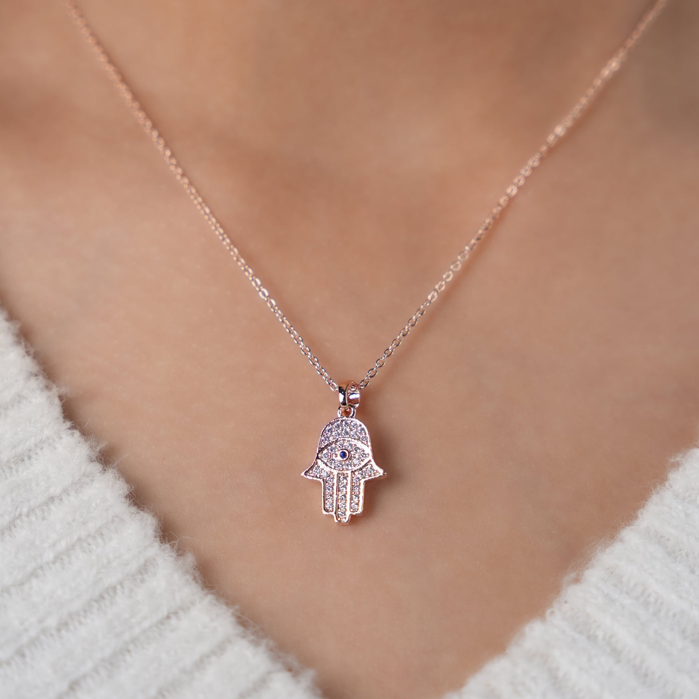 Grace Hamsa Necklace - Swashaa