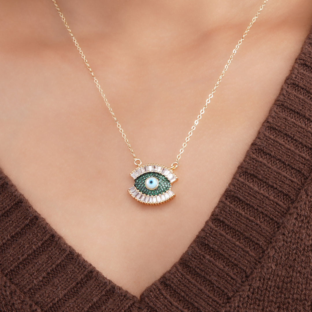 Meesha Evil Eye Necklace - Swashaa