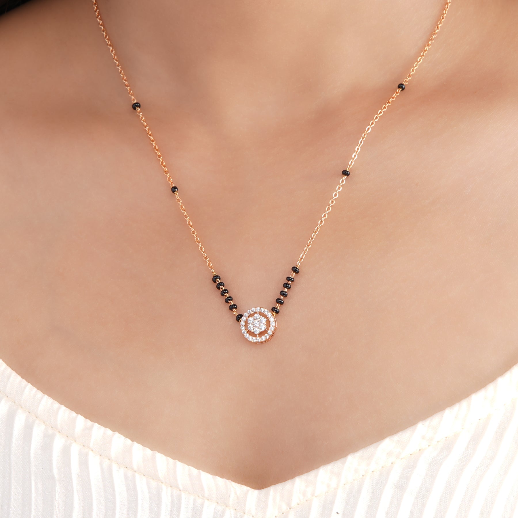 Kisna Rosegold Plated Mangalsutra