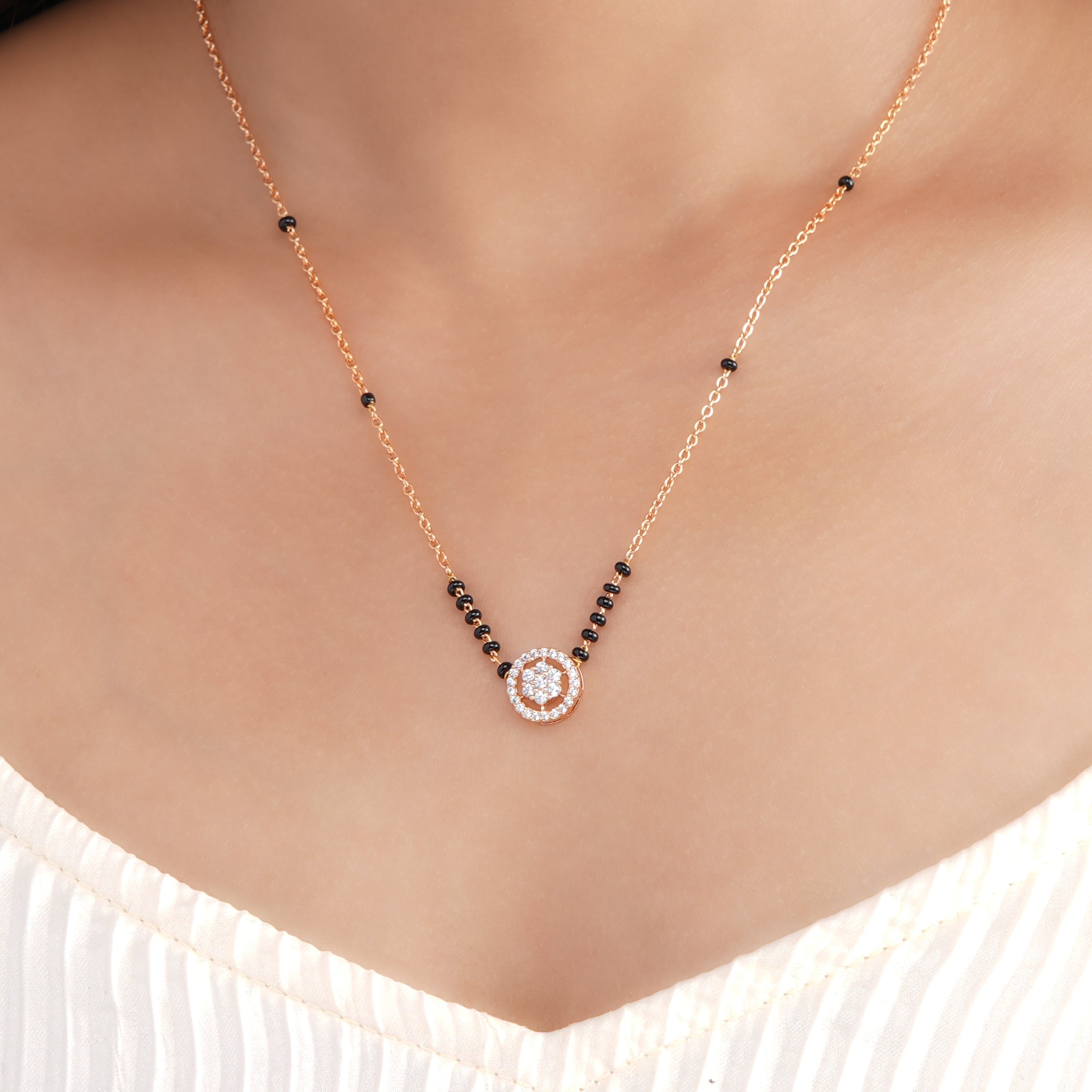 Kisna Rosegold Plated Mangalsutra