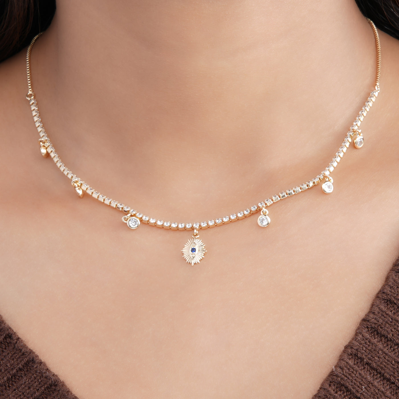 Kriya Diamond Eye Necklace