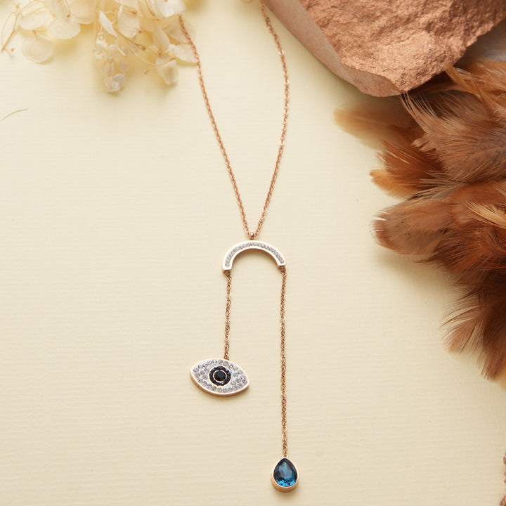 Dangling Evil Eye Necklace - Swashaa