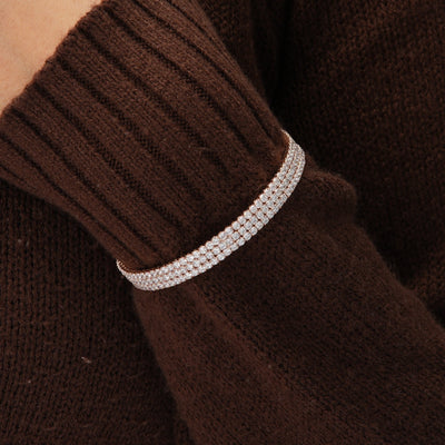 Elisha Diamond Cuff Bracelet - Swashaa