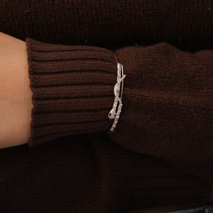 Petunia Snake Cuff Bracelet - Swashaa