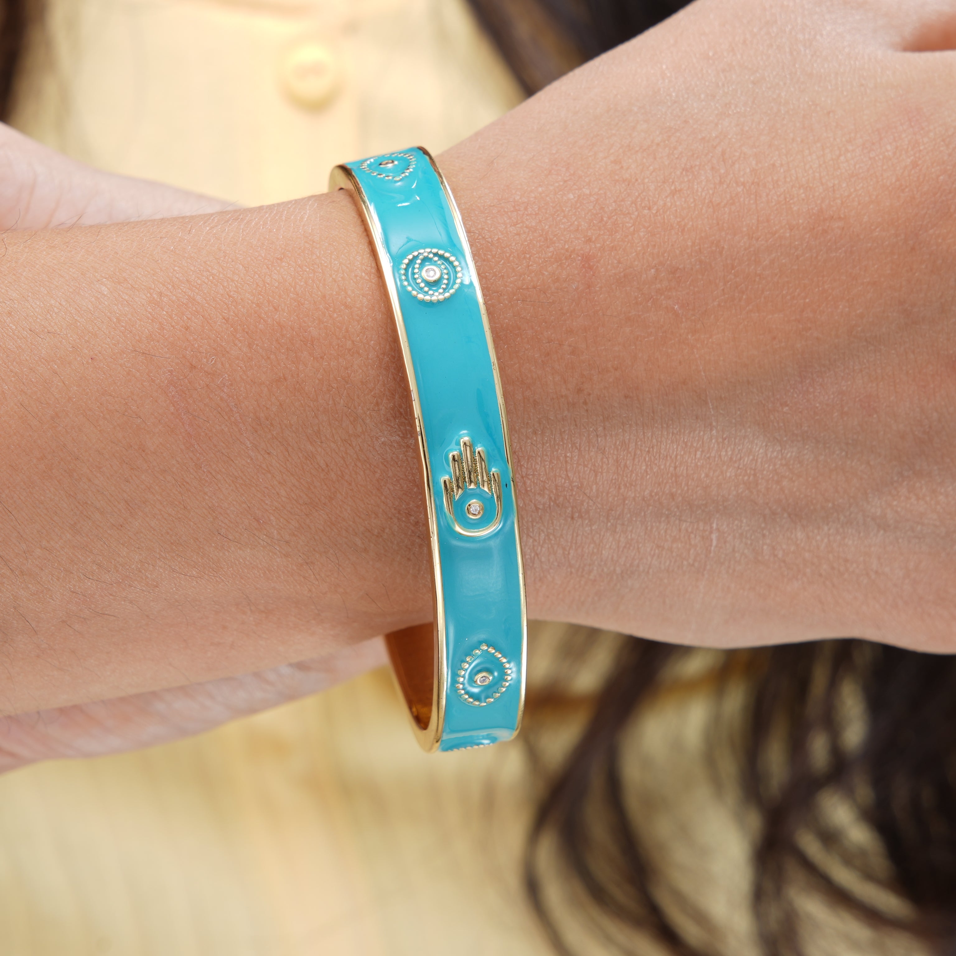 Aston 18K Gold Plated Cuff Bracelet