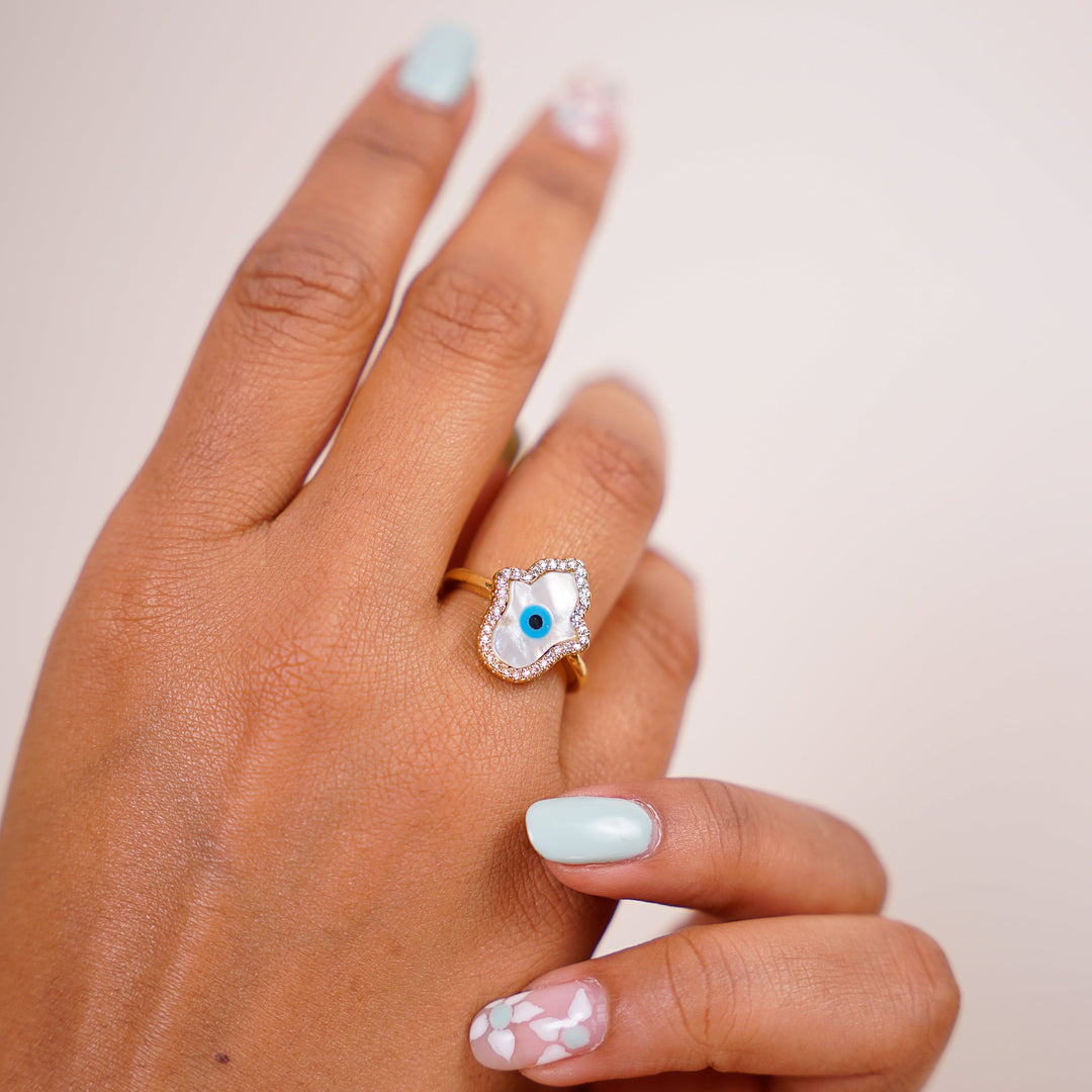 Hamsa Diamond Ring - Swashaa