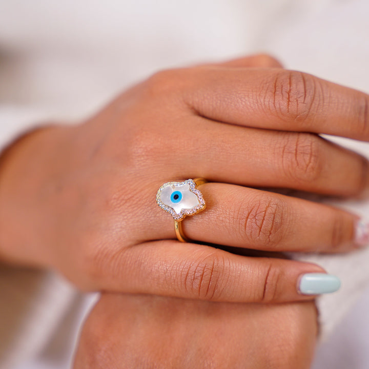 Hamsa Diamond Ring - Swashaa