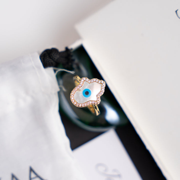 Hamsa Diamond Ring - Swashaa