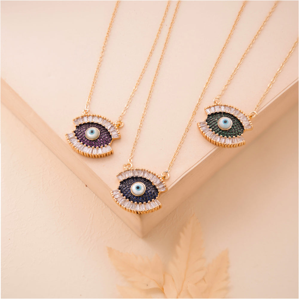 Meesha Evil Eye Necklace - Swashaa