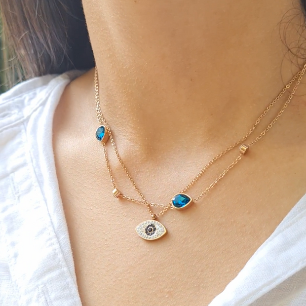 Evil Eye Necklace / Gold Filled Necklace | Stilbe