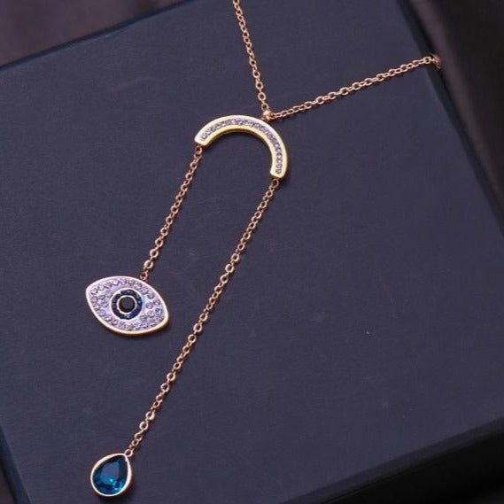 Dangling Evil Eye Necklace - Swashaa
