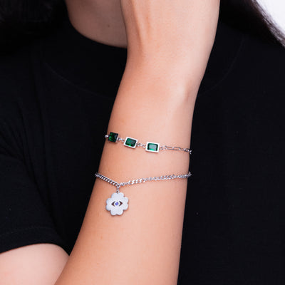 Maci Emerald Bracelet - Swashaa